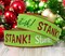 RG Ribbon: Stink, Stank, Stunk Christmas Ribbon, 2.5" x 10 Yards - Lime Green, Red, Multi